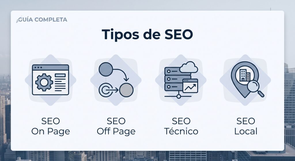 Los cuetro principales tipos de seo